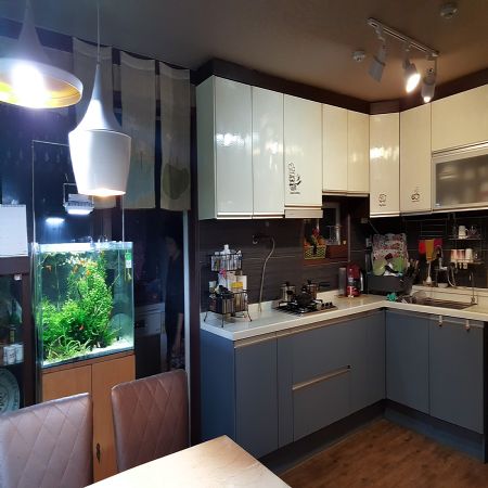 MDF판재와 페인팅으로 싱크대 리폼