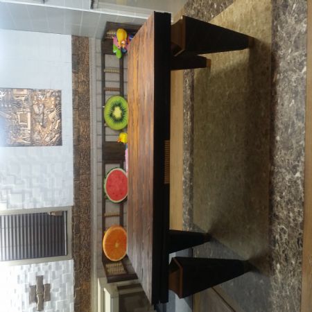 소나무의자와낙엽송으로 식탁 리폼~