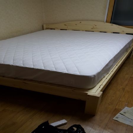 주문제작 침대조립 및 니스칠