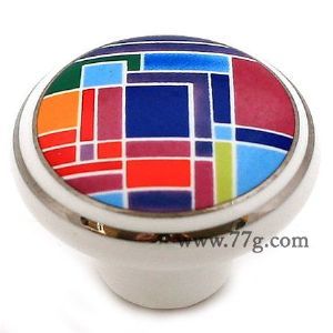 격자 도자기 손잡이 6650(18mm)