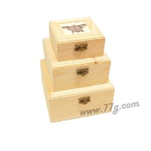 원목 사각 박스 중형 나비무늬