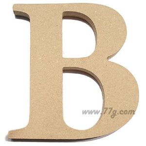 포크아트 (110x110mm) 알파벳 이니셜(initial) 영문 대문자 B(mdf 3mm)