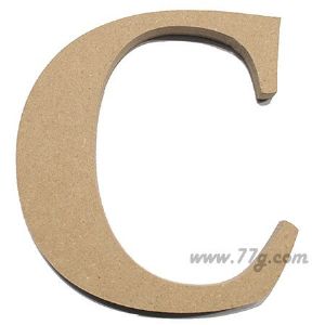 포크아트 (110x110mm) 알파벳 이니셜(initial) 영문 대문자 C(mdf 3mm)
