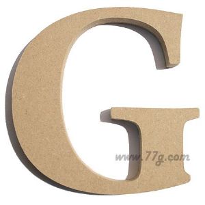 포크아트 (110x110mm) 알파벳 이니셜(initial) 영문 대문자 G(mdf 3mm)