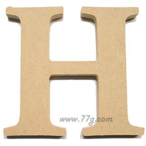 포크아트 (110x110mm) 알파벳 이니셜(initial) 영문 대문자 H(mdf 3mm)