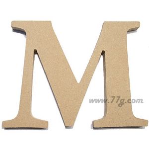 포크아트 (110x110mm) 알파벳 이니셜(initial) 영문 대문자 M(mdf 3mm)
