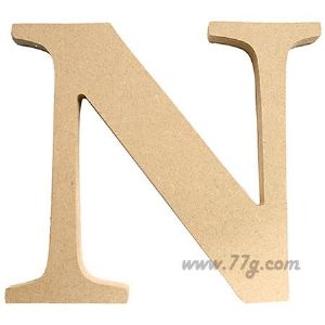 포크아트 (110x110mm) 알파벳 이니셜(initial) 영문 대문자 N(mdf 3mm)
