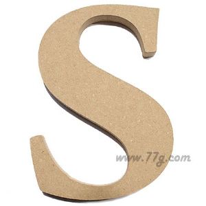 포크아트 (110x110mm) 알파벳 이니셜(initial) 영문 대문자 S(mdf 3mm)