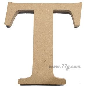 포크아트 (110x110mm) 알파벳 이니셜(initial) 영문 대문자 T(mdf 3mm)