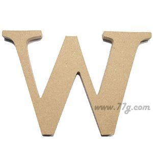 포크아트 (110x110mm) 알파벳 이니셜(initial) 영문 대문자 W(mdf 3mm)