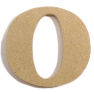 포크아트 (110x110mm) 알파벳 이니셜(initial) 영문 소문자  o(mdf 3mm)