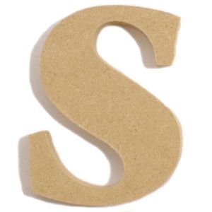 포크아트 (110x110mm) 알파벳 이니셜(initial) 영문 소문자  s(mdf 3mm)