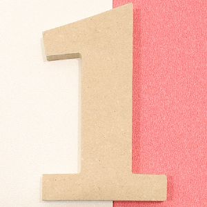 포크아트 MDF(110x110x6mm) 넘버 이니셜(initial) 1