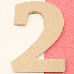 포크아트 MDF(110x110x6mm) 넘버 이니셜(initial) 2