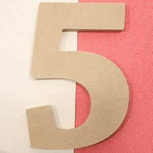 포크아트 MDF(110x110x6mm) 넘버 이니셜(initial) 5