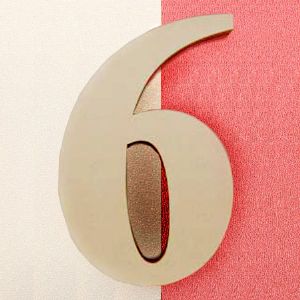 포크아트 (110x110mm) 넘버 이니셜(initial) 6