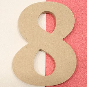 포크아트 (110x110mm) 넘버 이니셜(initial) 8(미송합판 4.8mm)