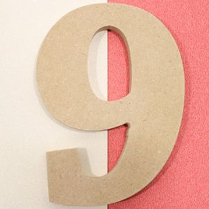 포크아트 MDF(110x110x6mm) 넘버 이니셜(initial) 9