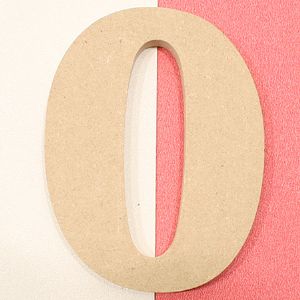 포크아트 (110x110mm) 넘버 이니셜(initial) 0(미송합판 4.8mm)