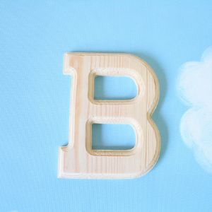 원목(150x150x14mm) 알파벳 이니셜(initial) 영문 대문자 B