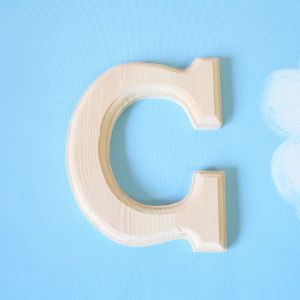 원목(150x150x14mm) 알파벳 이니셜(initial) 영문 대문자 C