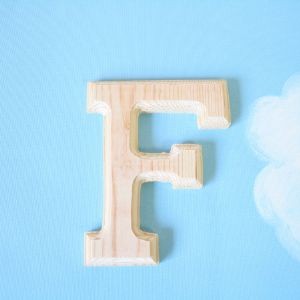 원목(150x150x14mm) 알파벳 이니셜(initial) 영문 대문자 F