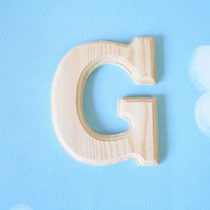 원목(150x150x14mm) 알파벳 이니셜(initial) 영문 대문자 G