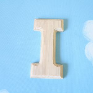 원목(150x150x14mm) 알파벳 이니셜(initial) 영문 대문자 I