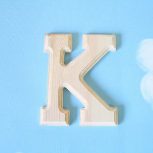원목(150x150x14mm) 알파벳 이니셜(initial) 영문 대문자 K
