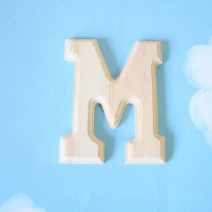 원목(150x150x14mm) 알파벳 이니셜(initial) 영문 대문자 M