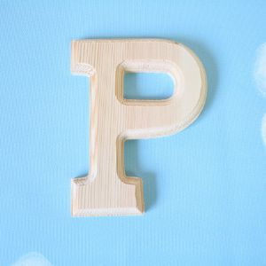 원목(150x150x14mm) 알파벳 이니셜(initial) 영문 대문자 P