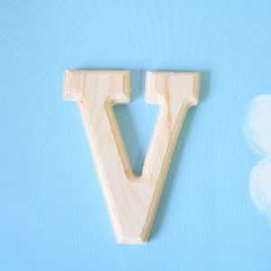 원목(150x150x14mm) 알파벳 이니셜(initial) 영문 대문자 V