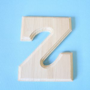 원목(150x150x14mm) 알파벳 이니셜(initial) 영문 대문자 Z