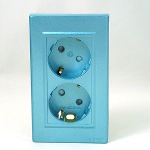 패션 접지 매입 2구(아쿠아 칼라)(보조대별도판매)