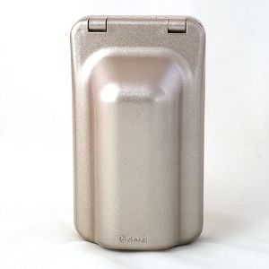 방우형2구 콘센트 샤인골드