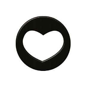 이니셜 쿠키체 두께 60x60x3mm 하트0 월넛