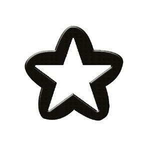 이니셜 쿠키체 두께 60x60x3mm 스타 월넛