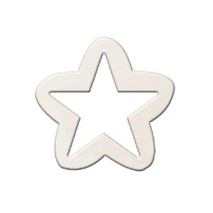 이니셜 쿠키체 두께 60x60x3mm 스타 화이트