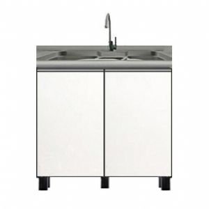 싱크대하부 싱크볼장 800~1000(문짝포함,상판별매)(1.백색)(UV백색) (800*700*570)