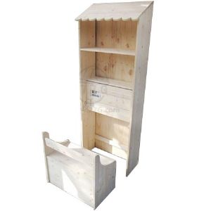 어닝베이직 원목 책상,책장 의자세트(소나무) (700*2030*290)