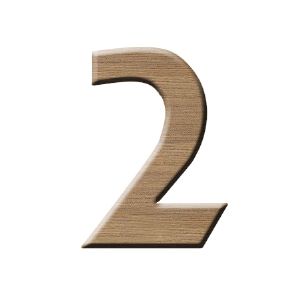 이니셜 쿠키체 두께 60x60x5mm 숫자 2 패널옹이