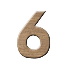 이니셜 쿠키체 두께 60x60x5mm 숫자 6 패널옹이