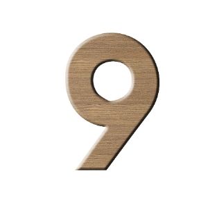 이니셜 쿠키체 두께 60x60x5mm 숫자 9 패널옹이