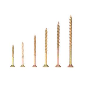 목공용 반나사산 (접시머리) #4.5X80mm 엘로우크롬