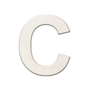 이니셜 쿠키체 두께 60x60x3mm C 화이트 