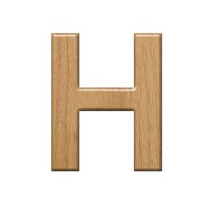 이니셜 쿠키체 두께 60x60x3mm H 오크 