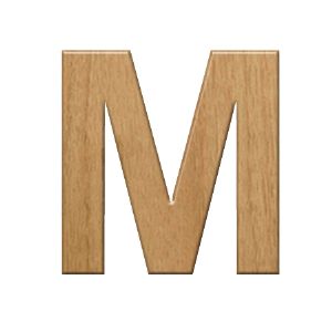 이니셜 쿠키체 두께 60x60x3mm M 오크 