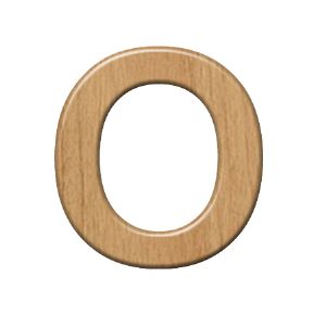 이니셜 쿠키체 두께 60x60x3mm O 오크 