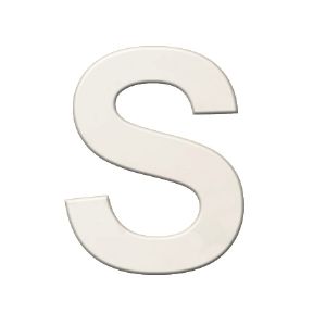 이니셜 쿠키체 두께 60x60x3mm S 화이트 