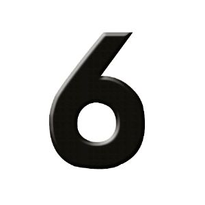 이니셜 쿠키체 두께 60x60x3mm 숫자 6 월넛